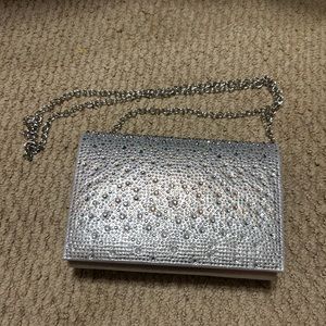 Jessica McClintock silver clutch